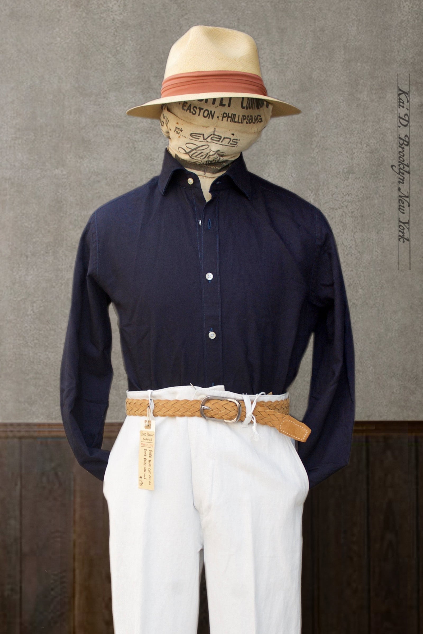 Amalfi Cotton Linen Shirt Deep 40 42 44