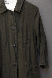 Anthropologist Coat Linen Garment Dyed S