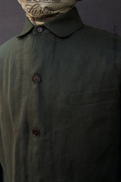 Artisan Field Jacket Japanese Green Linen S M L Xl Xxl