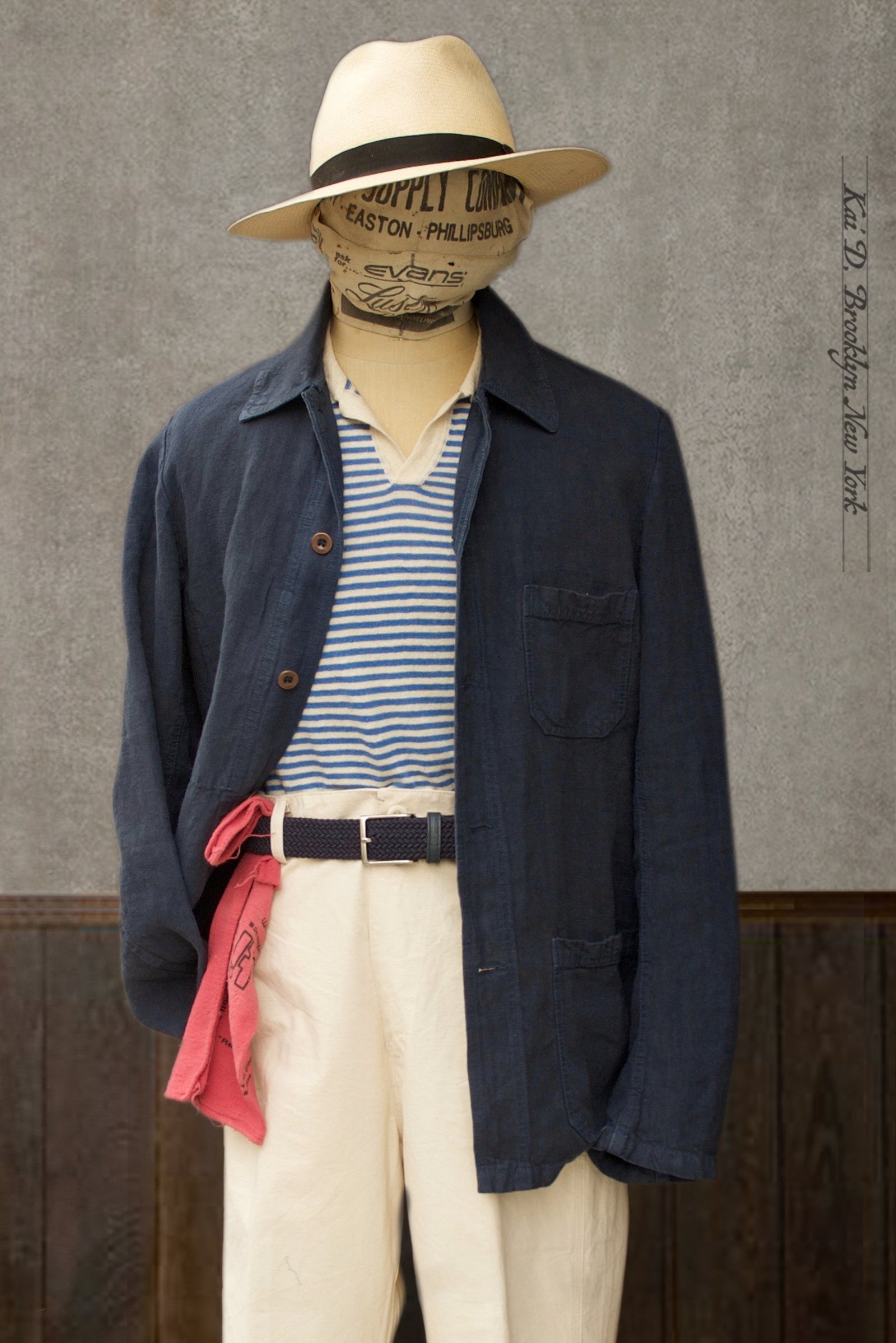 No 5 Linen Jacket Azure 44 46