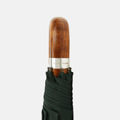 Telescopic Umbrella With Brown Maple Crook Handle