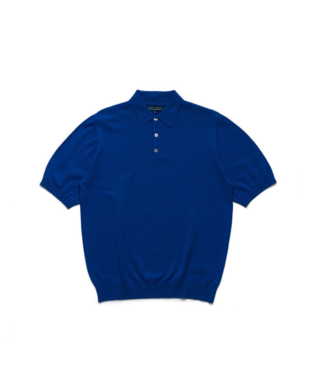 HALF SLEEVES KNIT / BLUE