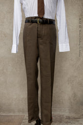 Light Belgian Linen Borough Pants Bark Heather 32 34 36