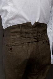 Light Belgian Linen Borough Pants Bark Heather 32 34 36