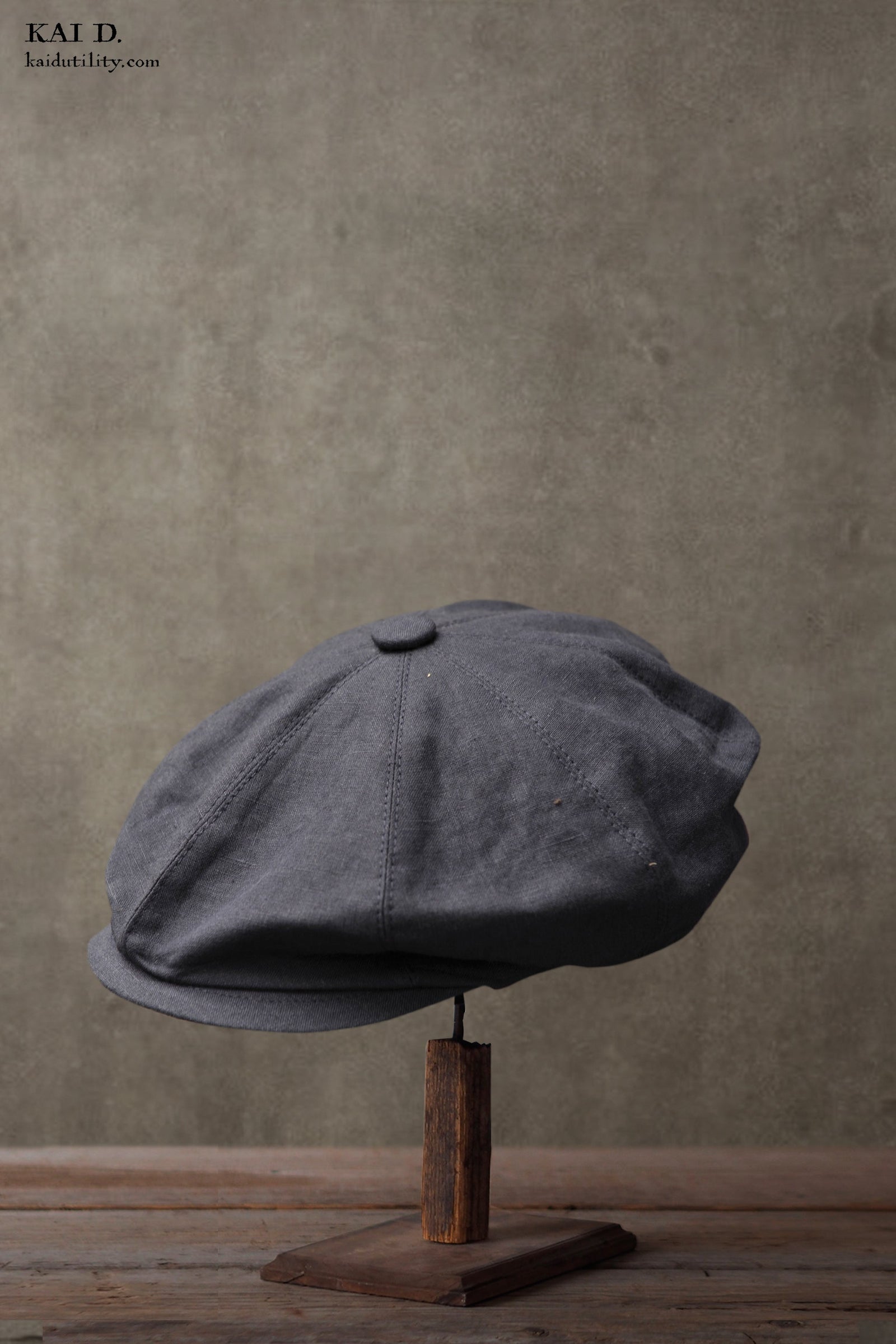 Peaky Hat - Belgian linen Navy - M