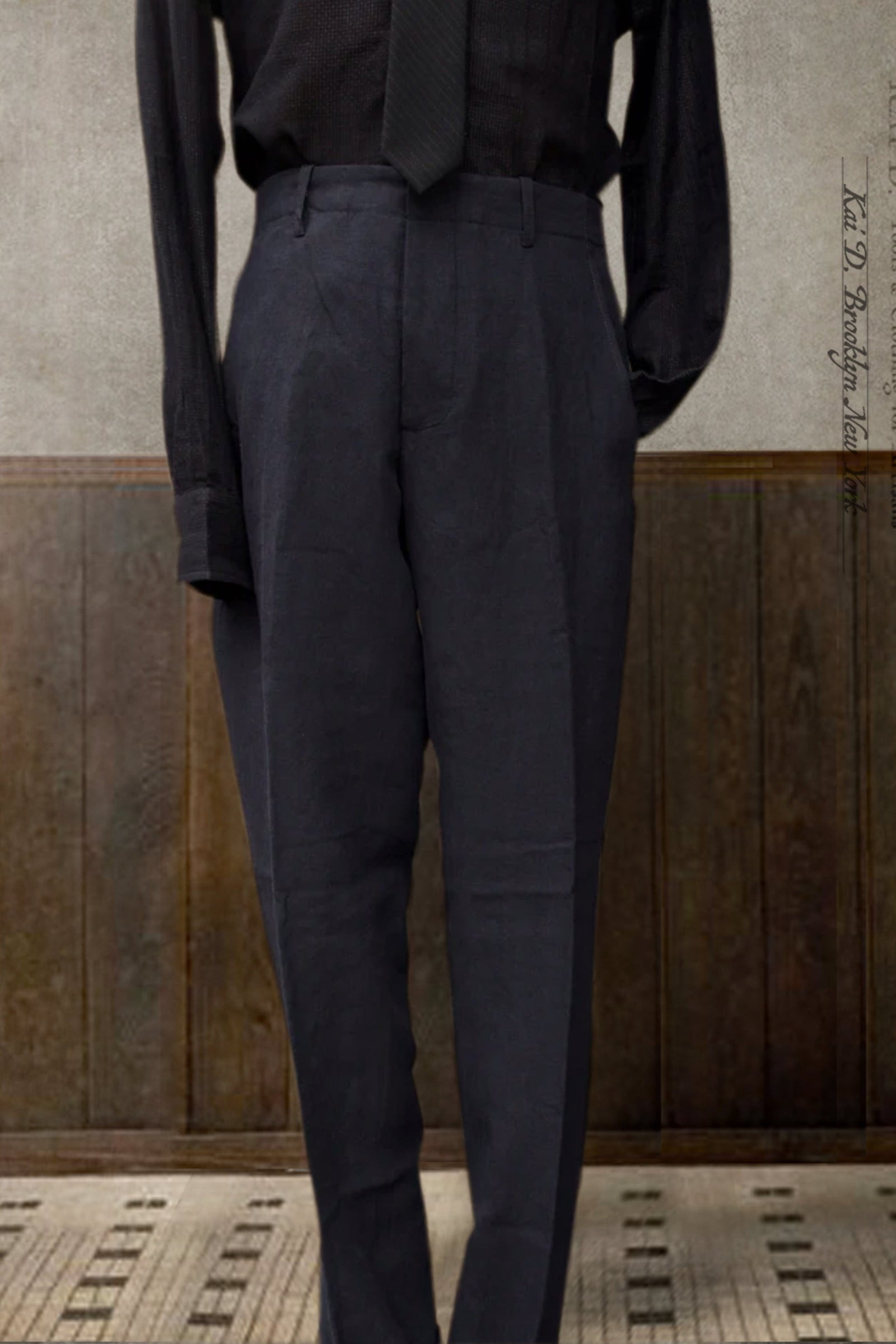 Belgian Linen Borough Pants - Washed Navy - 30, 32, 34