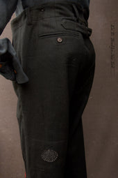 Wool Cashmere Boro Trousers 34