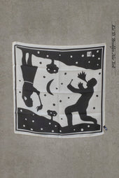 Wool Silk Bandana - Black Foulard