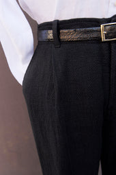 Bobby Wide Cut Pleated Trousers Gauze L