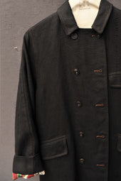 Keaton Trench Coat Heavy Washed Linen Xs S