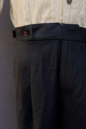 Wide Leg Matisse Pants - Black Japanese Linen - 30, 32, 34, 36
