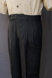 Wide Leg Matisse Pants - Black Japanese Linen - 30, 32, 34, 36