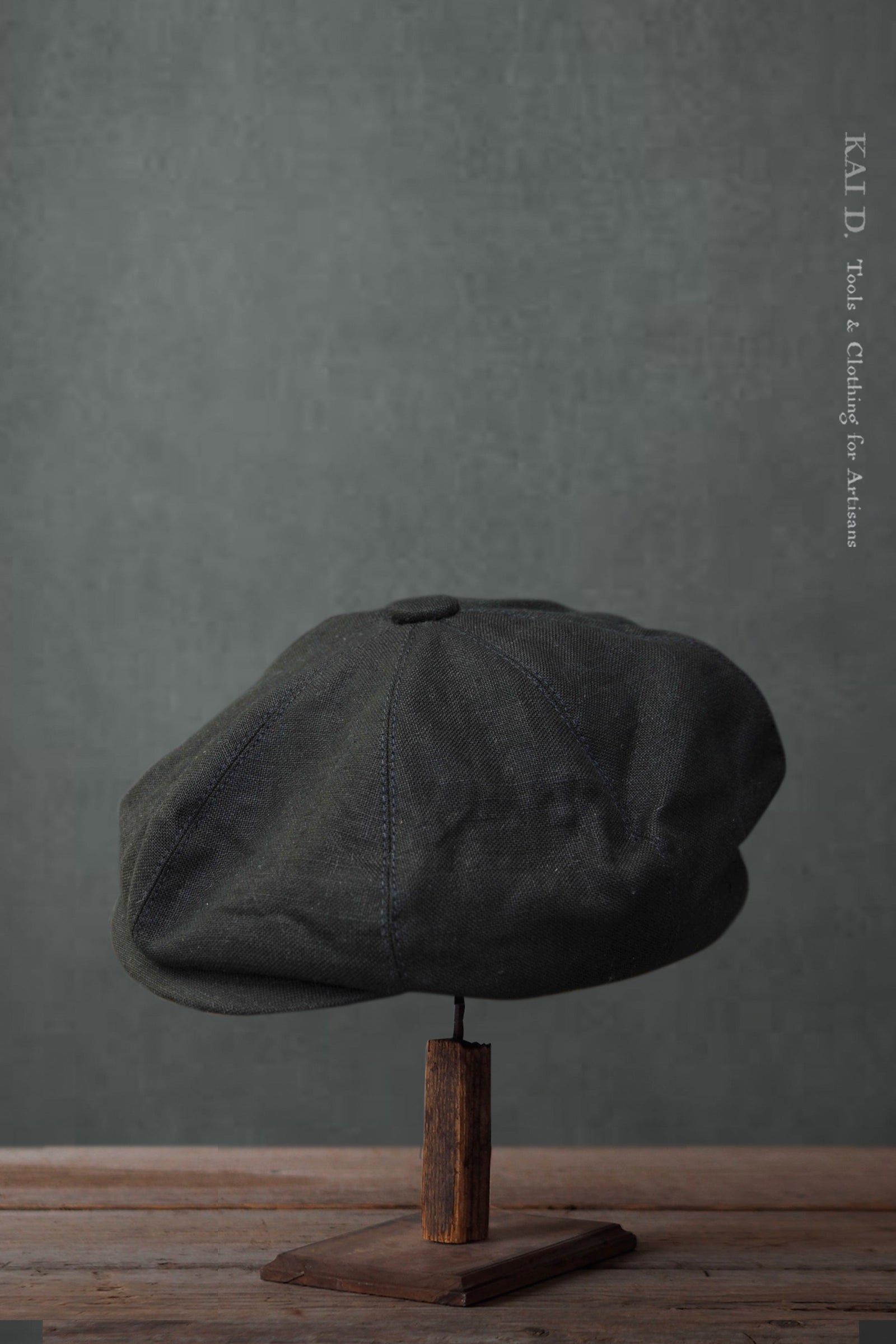 Peaky Hat - Japanese Black Linen - M, L, XL