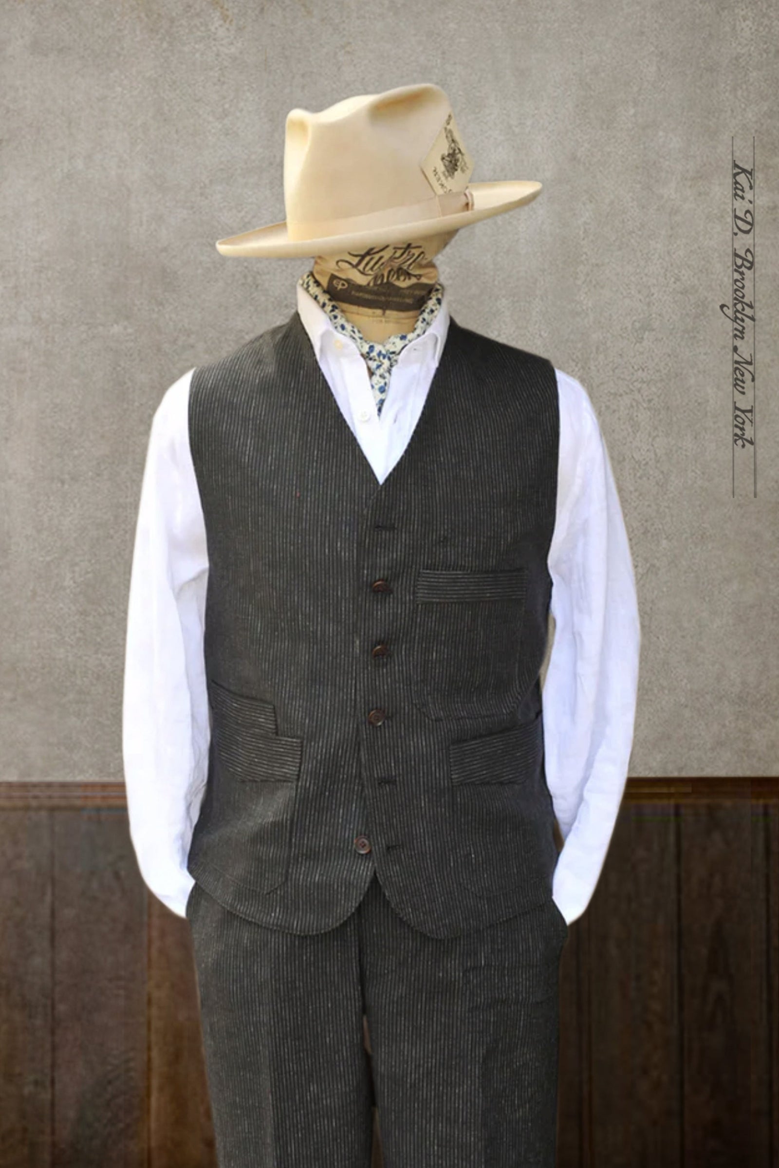 Shoemaker's Vest - Black Pin - M, L, XL, XXL