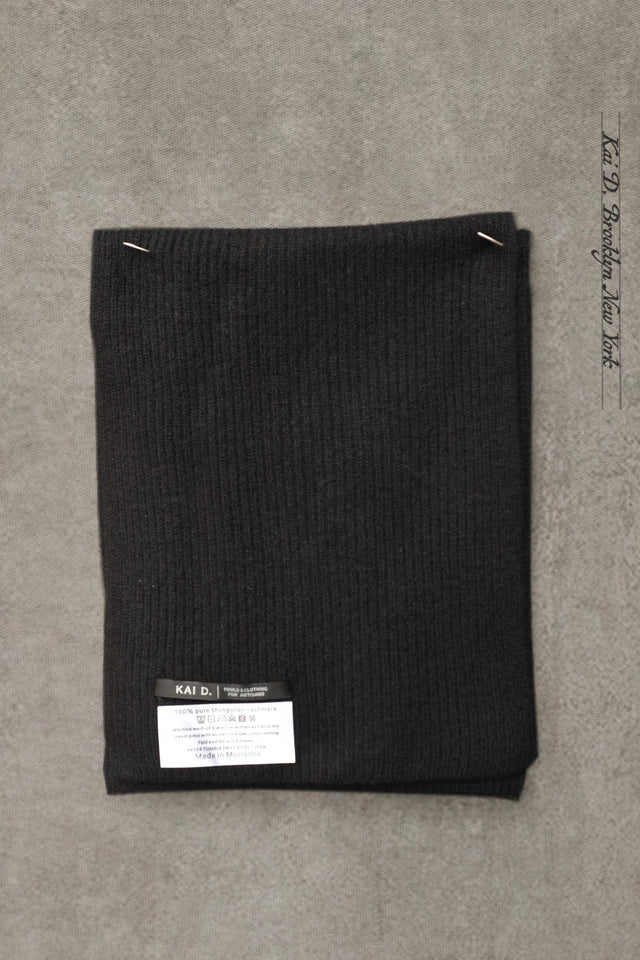 Pure Mongolian Cashmere Wool Scarf - Black