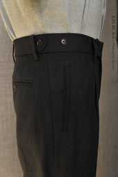 Novelist Trousers Cotton Linen Herringbone Twill 38