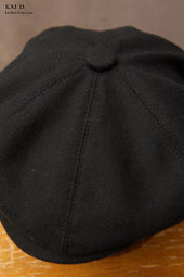 Peaky Hat Wool Cashmere Herringbone M Xl