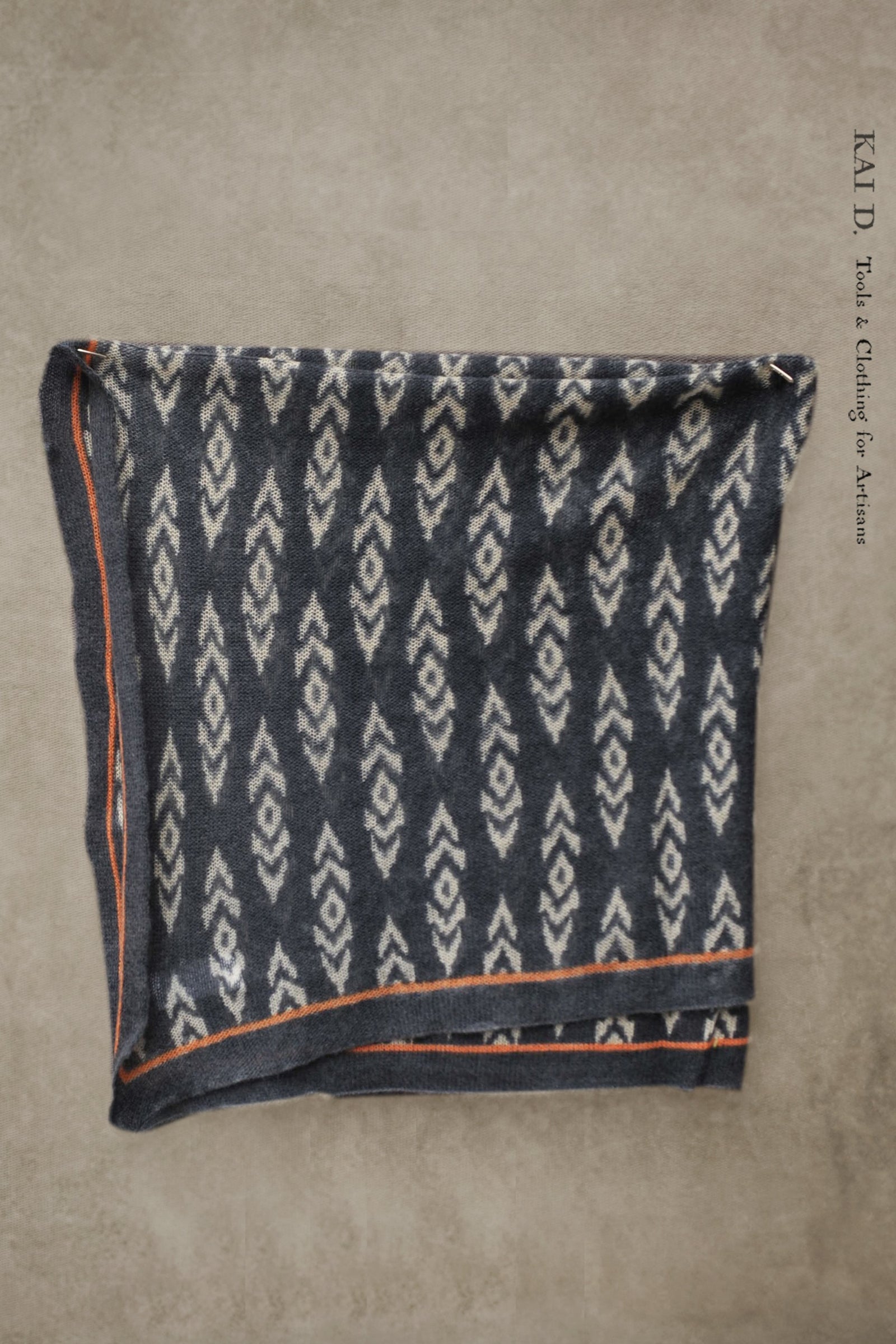 Pure Cashmere Bandana Scarf - Blue