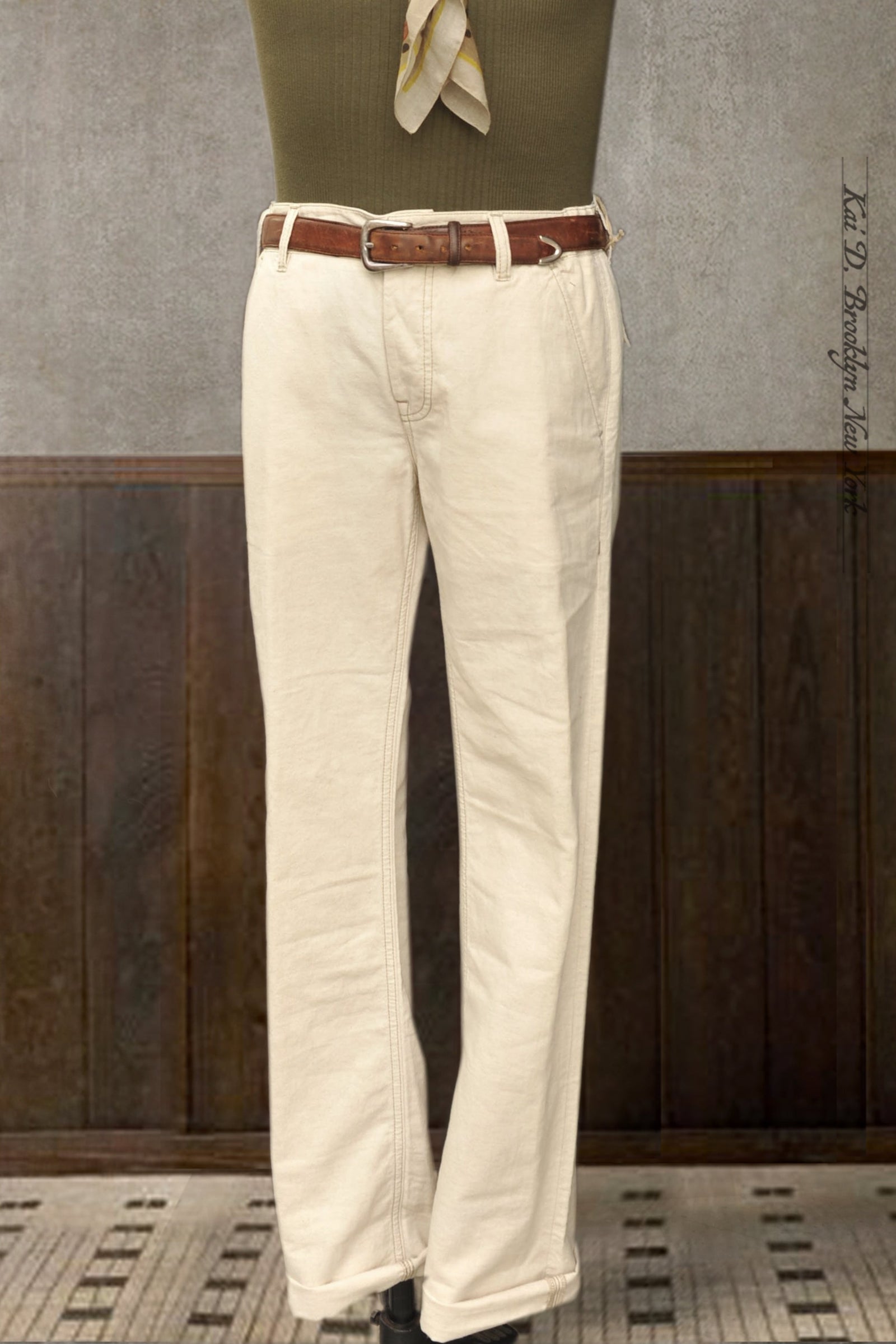 Bologna Slim Cut Trousers Bone 30 32 34