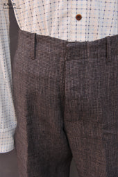 Borough Pants Linen Houndstooth 32 34