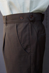 Wide Leg Matisse Pants Tropical Herringbone Wool 30 32 34