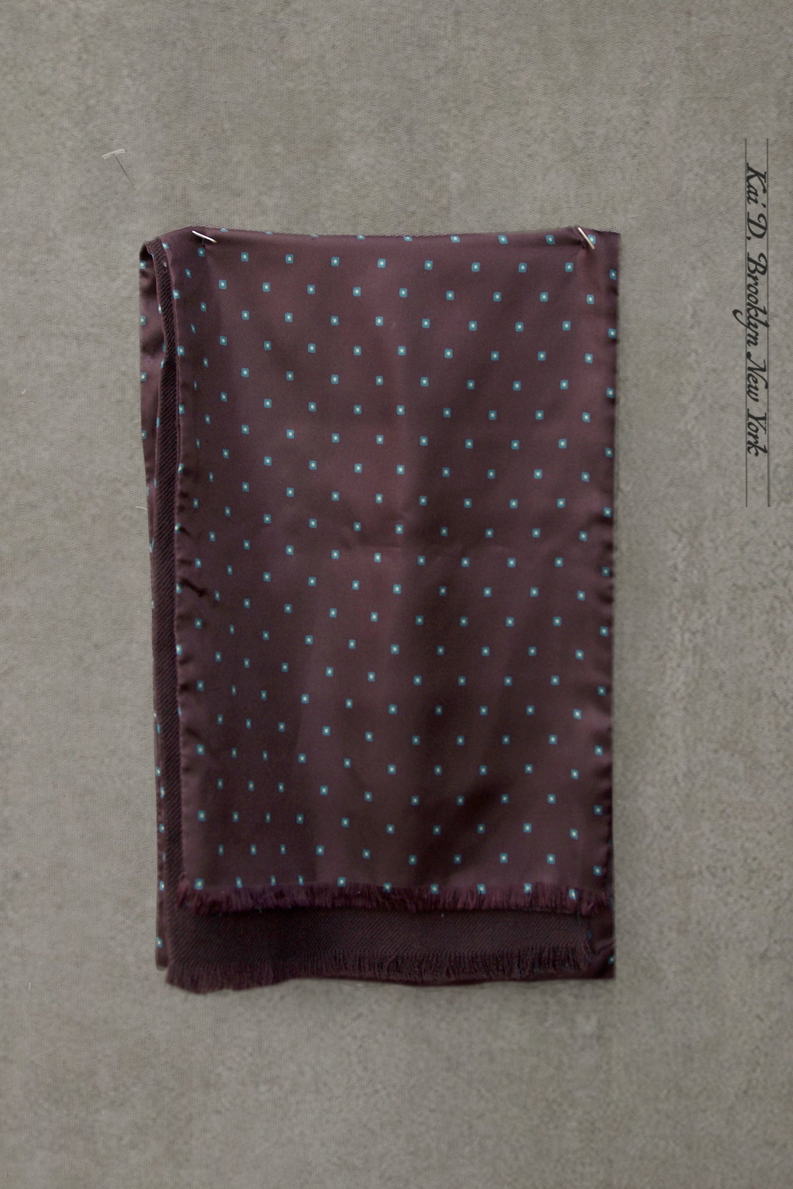 Silk/Wool Dress Scarf - Deep Navy
