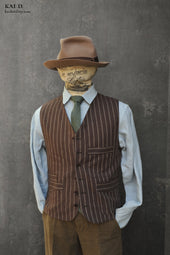 Shoemaker S Vest Twin Stripe Cotton M L Xl
