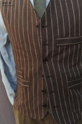 Shoemaker S Vest Twin Stripe Cotton M L Xl