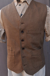 Shoemaker S Vest French Linen S L Xl Xxl
