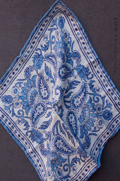 Linen Silk Pocket Square Paisley