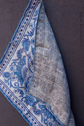 Linen Silk Pocket Square Paisley