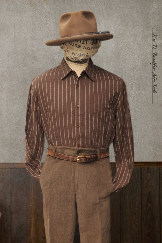 Delancey Shirt - Twin Stripe Cotton - S, XL