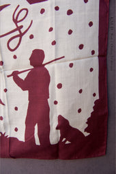 Wool Silk Bandana Burgunday Foulard