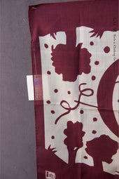 Wool Silk Bandana Burgunday Foulard