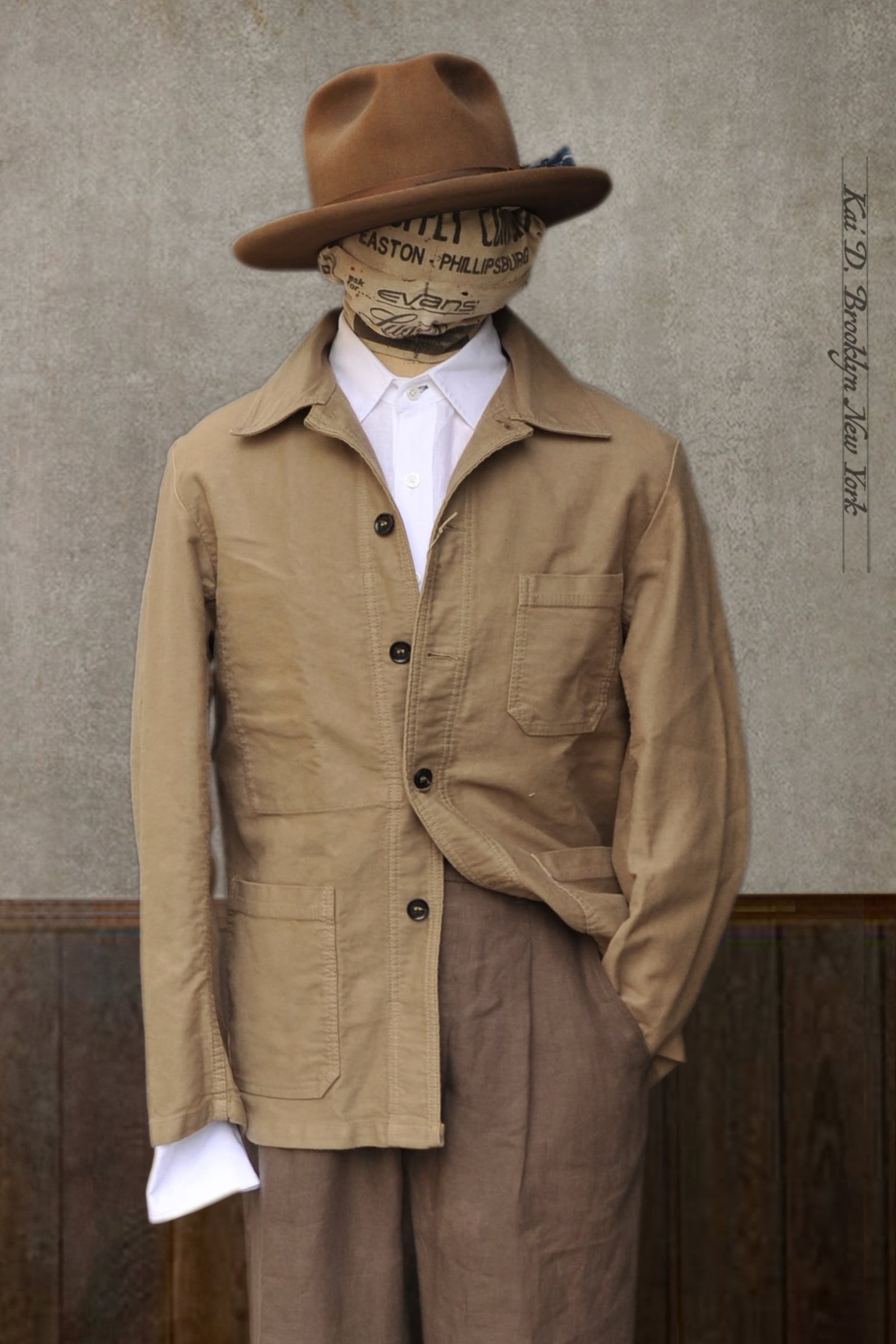 French Moleskin Work Jacket - Desert - 44(M), 46(L), 50(XXL)