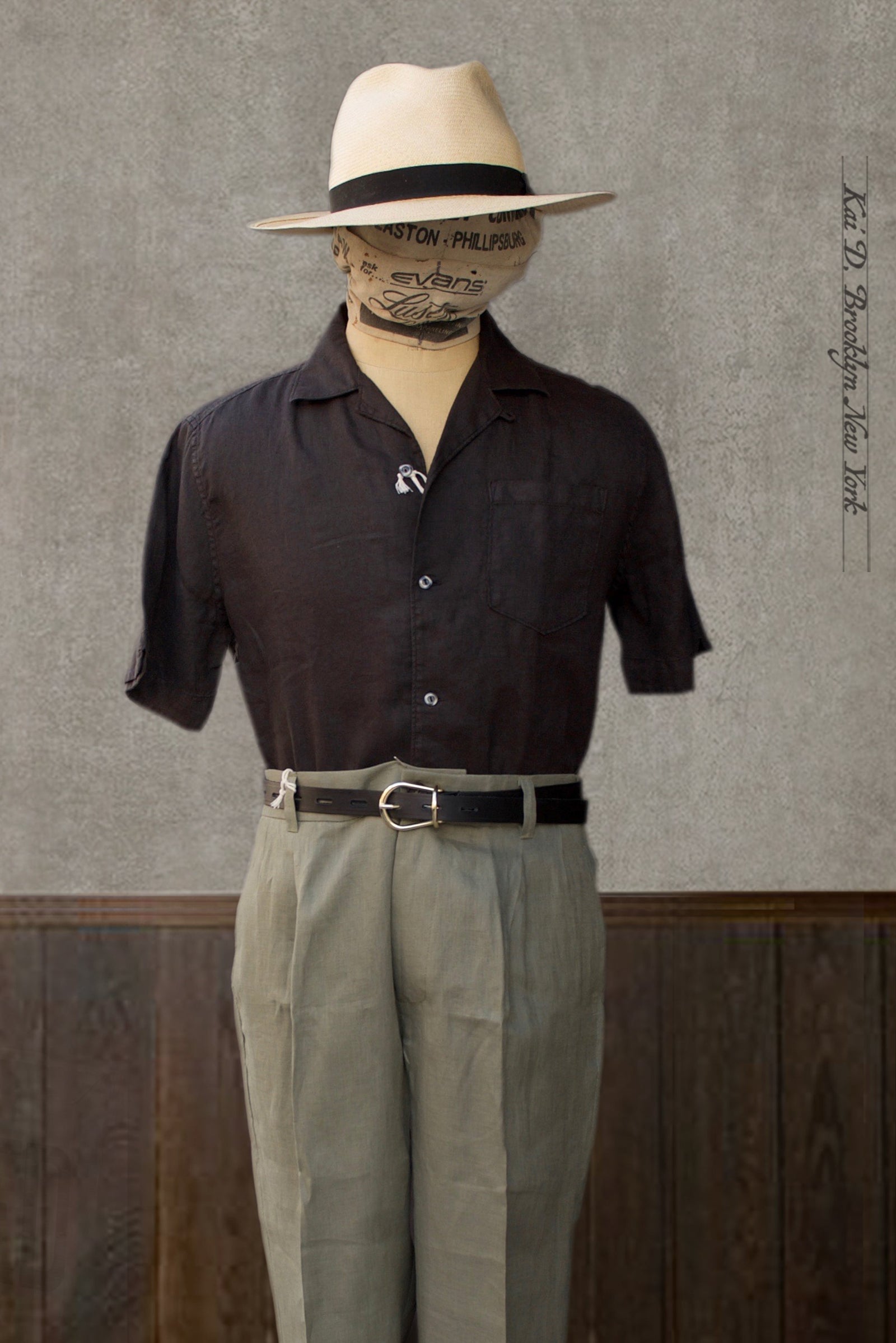 Short Sleeve Cannes Linen Shirt - Black- M, L, XL, XXL