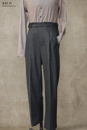 Wide Leg Matisse Pants Chalk Stripe Flannel 30