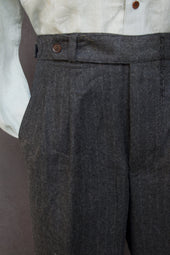 Wide Leg Matisse Pants Chalk Stripe Flannel 30