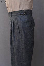 Wide Leg Matisse Pants Chalk Stripe Flannel 30
