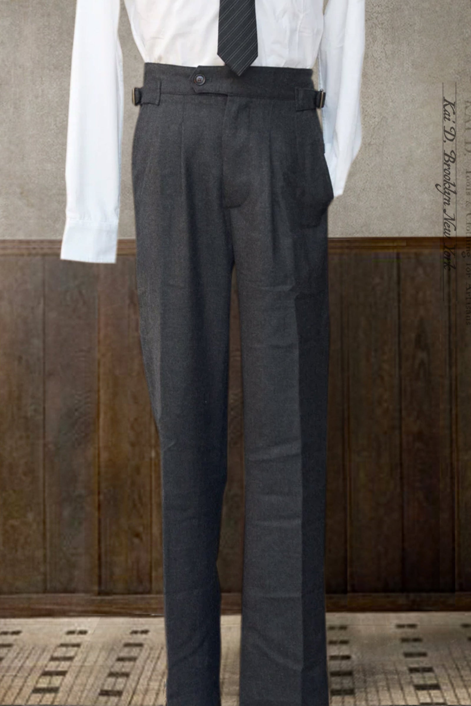 Cooper Pants - British Charcoal Wool - 34