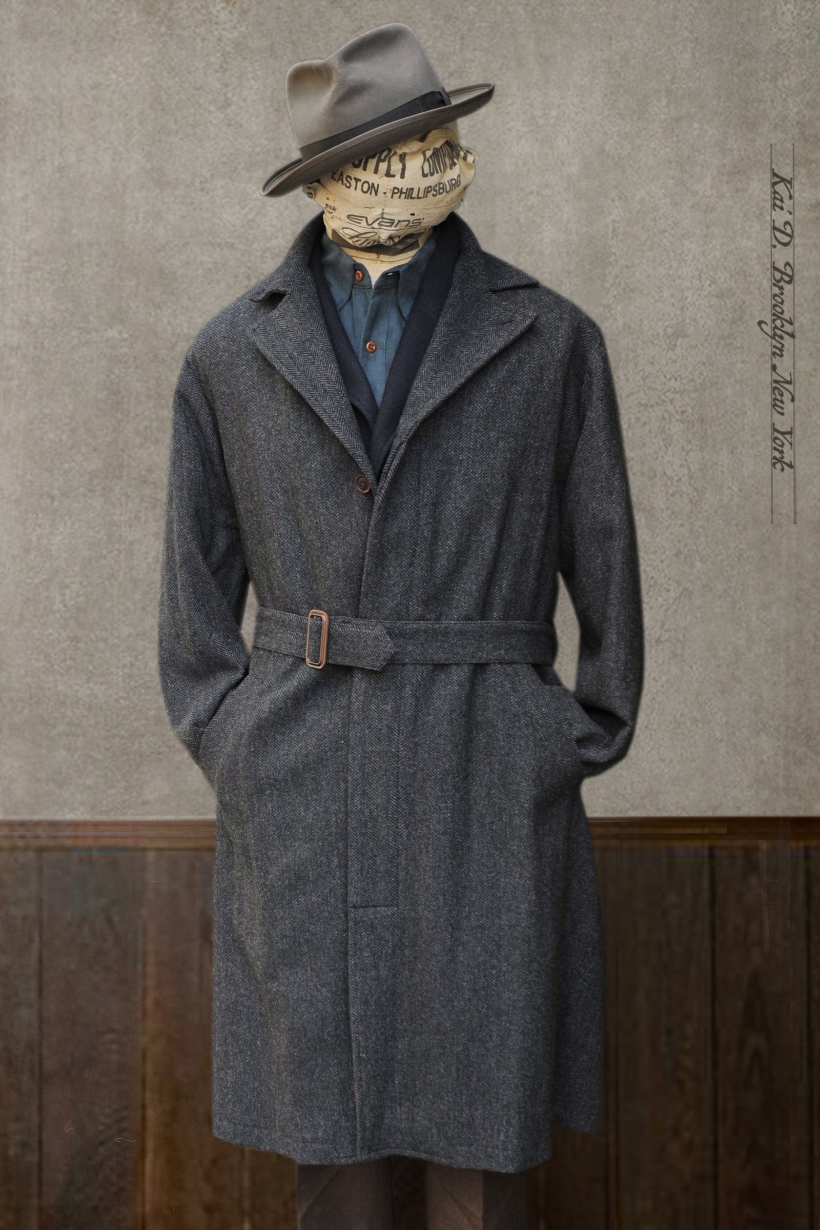 Maverick Trench - Charcoal Tweed - S, M, L (NO RETURN)