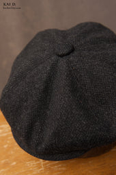Peaky Hat Textured Dark Wool M Xl