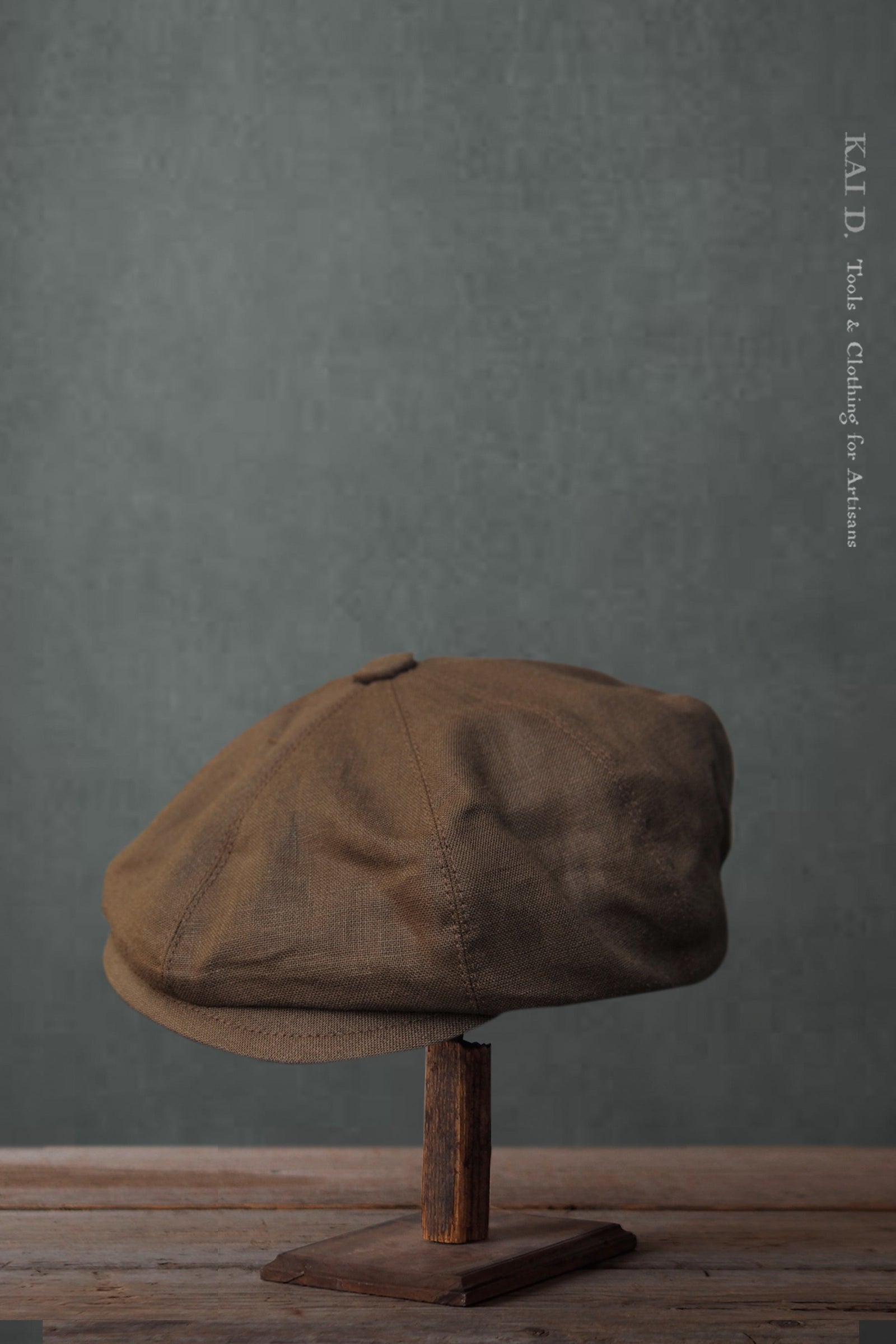Peaky Hat - Brown Linen - M, L, XL