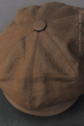 Peaky Hat - Brown Linen - M, L, XL
