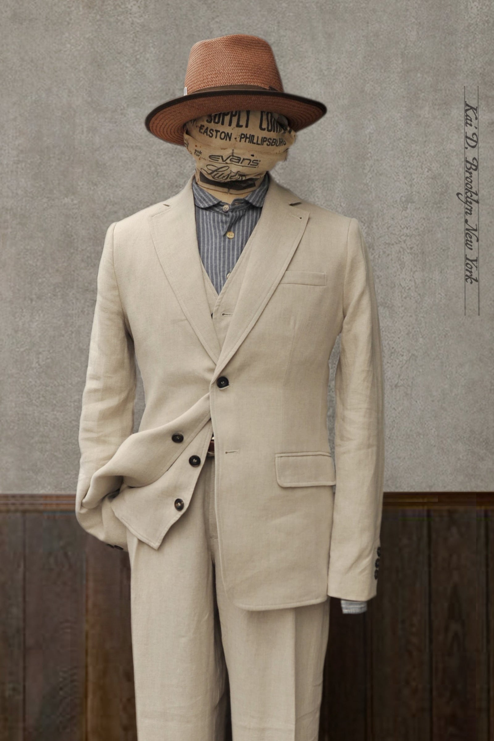 Chris Two Button Blazer - Natural Linen - M, L