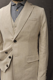 Chris Two Button Blazer Natural Linen M L