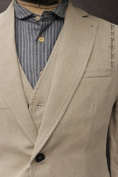 Chris Two Button Blazer Natural Linen M L