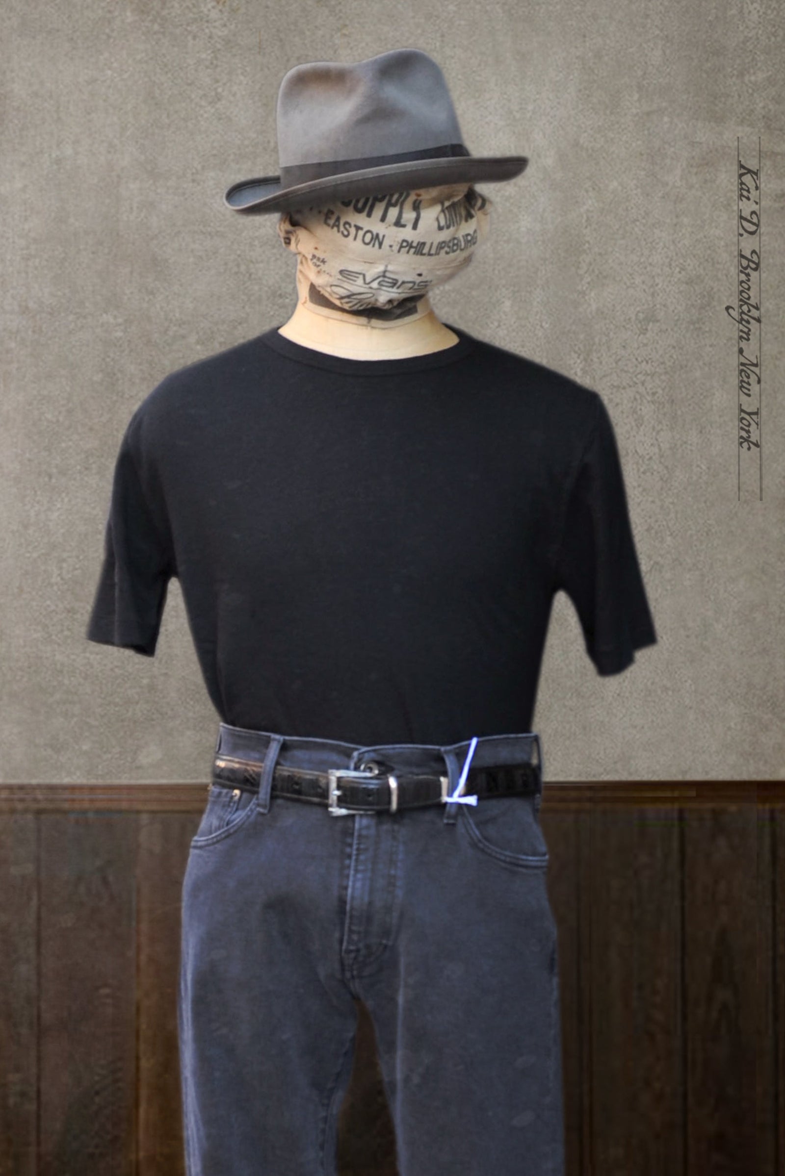 Cotton Cashmere Tee - Black - L