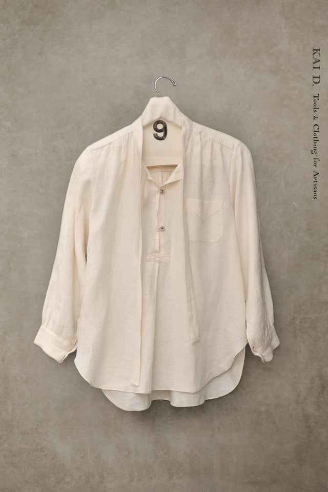 Agnes Shirt - Belgian Cream Linen - XS, S, M