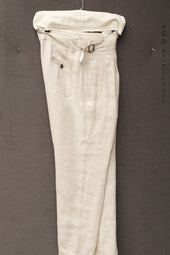 Isa Belted Pants Linen Herringbone Xs S